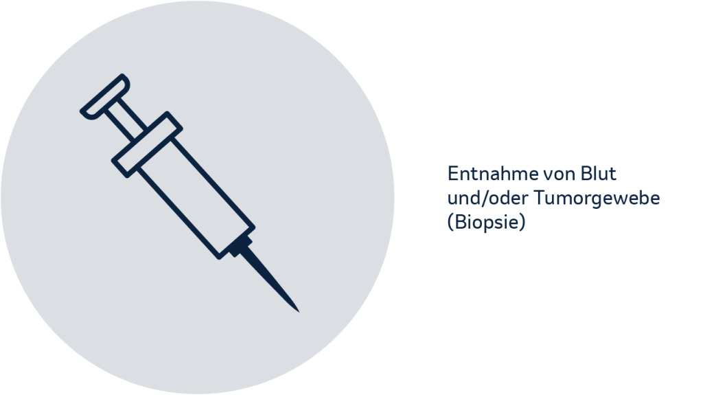 Entnahme von Blut oder tumorgewebe