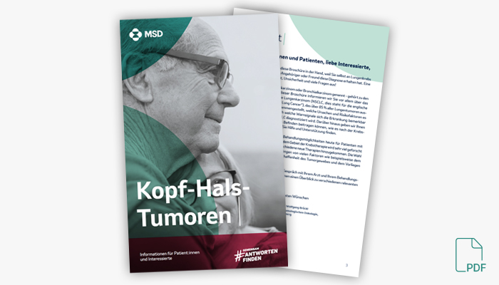 Vorschaubild zum PDF & Herunterladen: Broschüre zum Thema Kopf-Hals-Tumoren