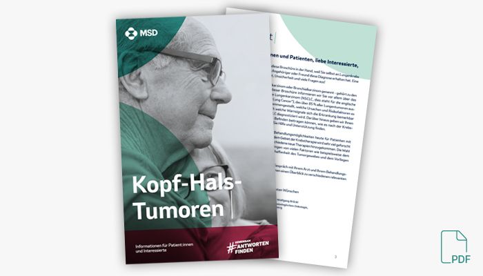 Vorschaubild zum PDF & Herunterladen: Broschüre zum Thema Kopf-Hals-Tumoren