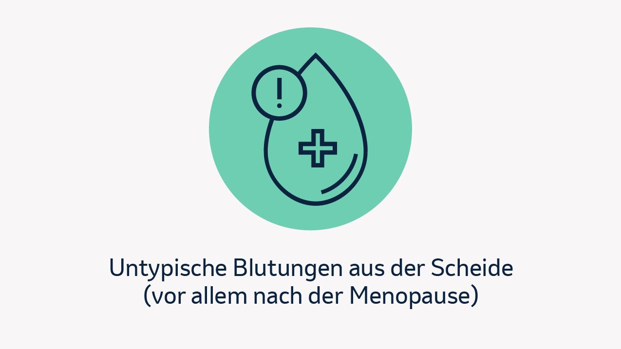 Untypische Blutungen aus der Scheide (vor allem nach der Menopause)