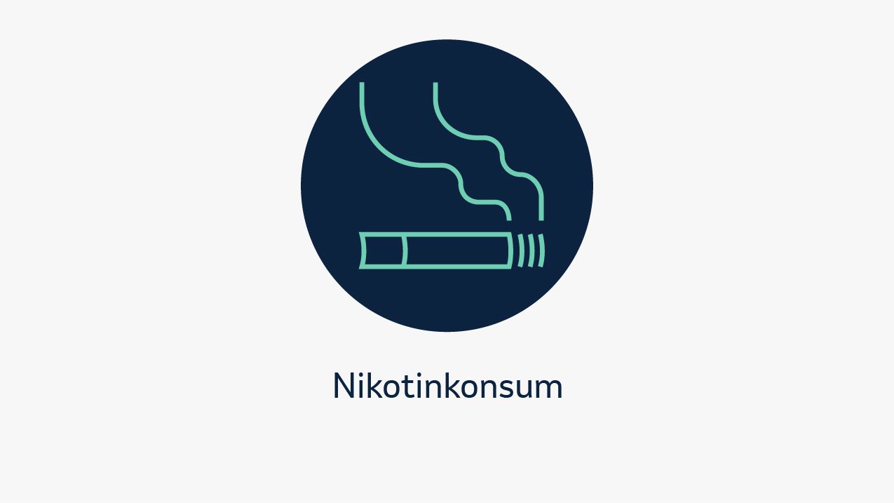 Infografik mit möglichen Risikofaktoren einer Speiseröhrenkrebs-Erkrankung. 