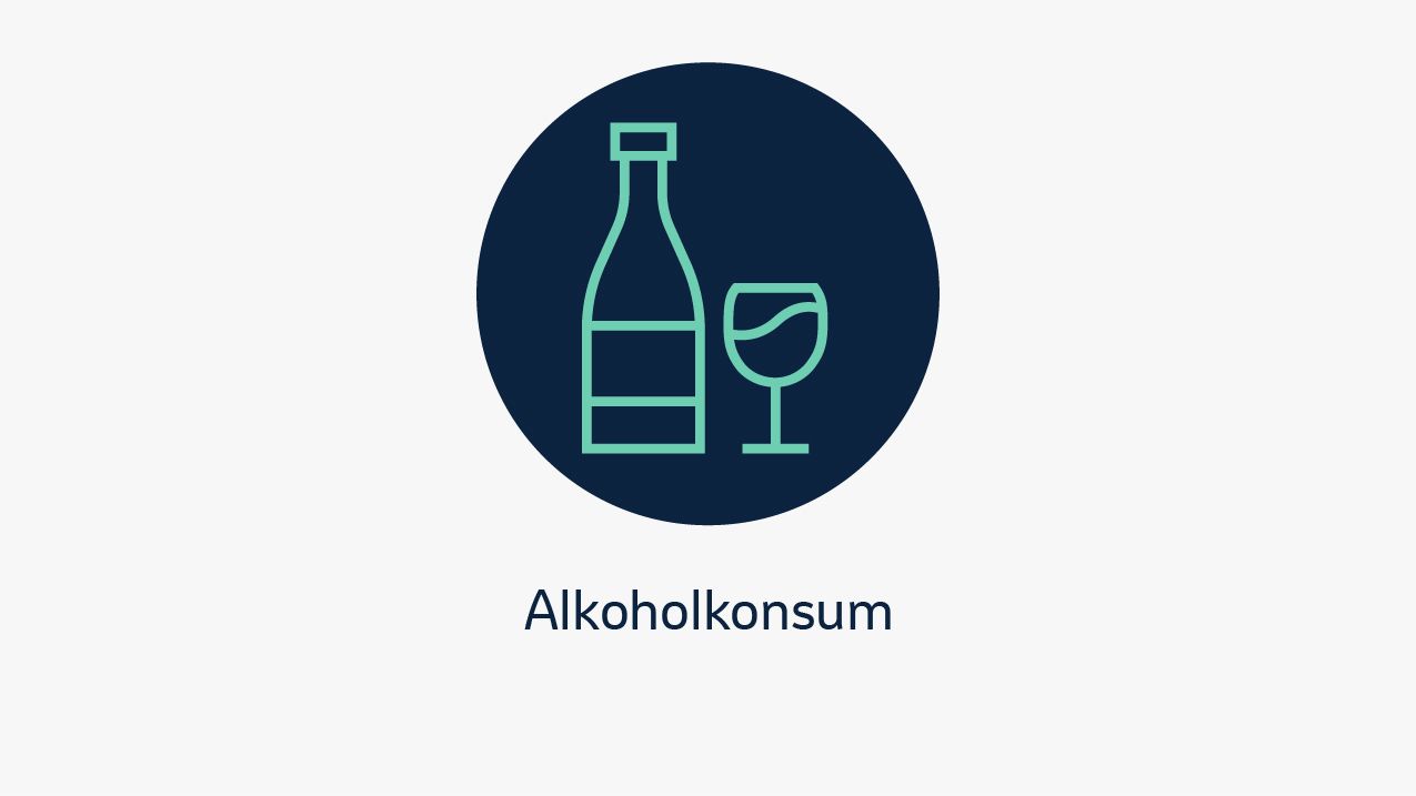 Infografik mit möglichen Risikofaktoren einer Speiseröhrenkrebs-Erkrankung. 