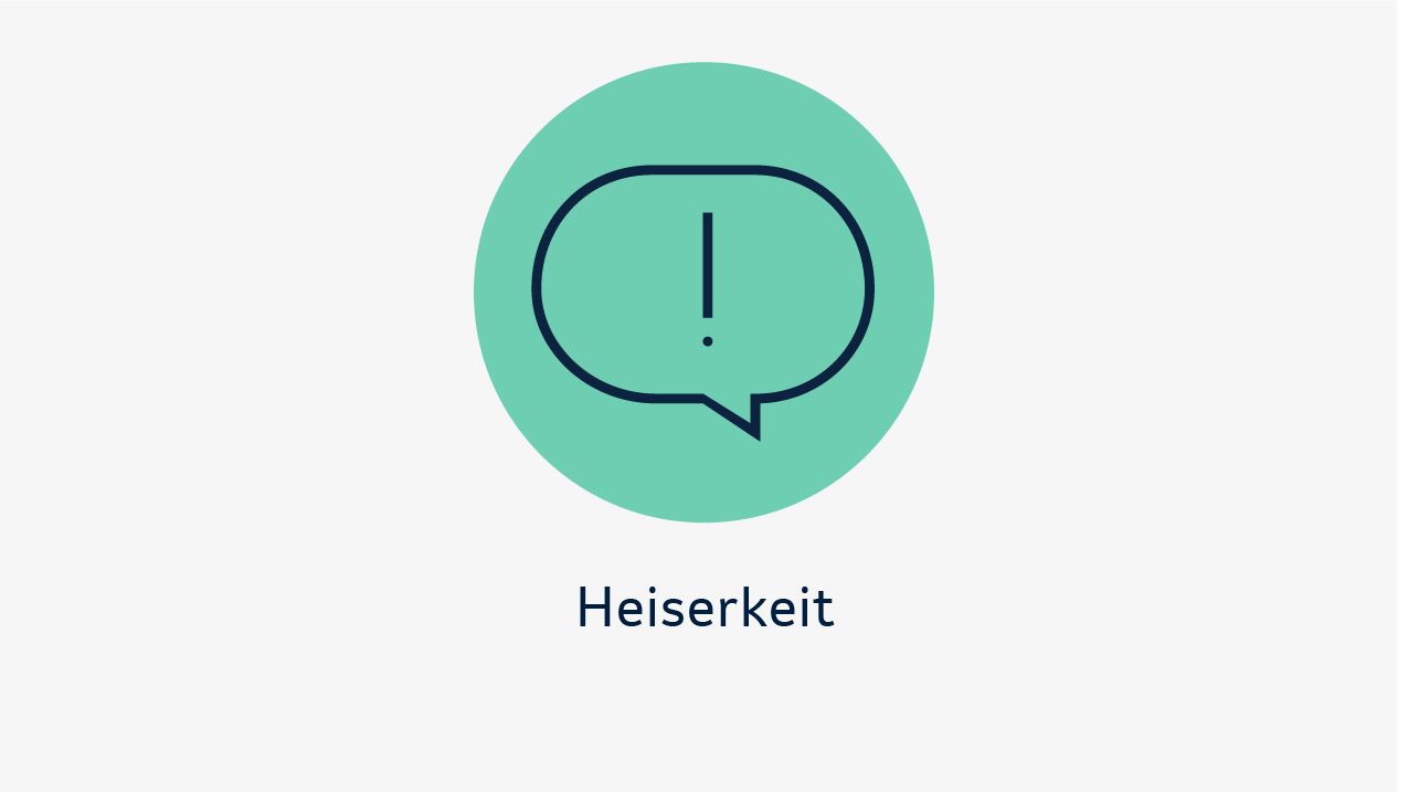 Infografik mit möglichen Symptomen einer Speiseröhrenkrebs-Erkrankung. 
