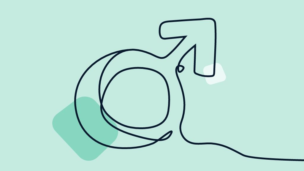 Illustration Mars-Pfeil-Symbol für männlich