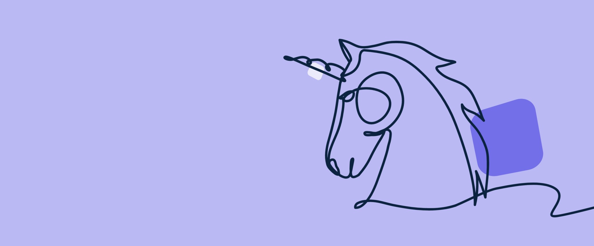 Illustration Einhorn in lila