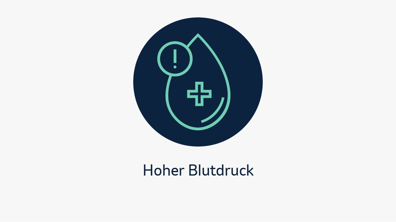 Die Abbildungen zeigen Risikofaktoren, die eine Nierenkrebs-Erkrankung begünstigen können. Dazu gehören hoher Blutdruck, Rauchen und Übergewicht.